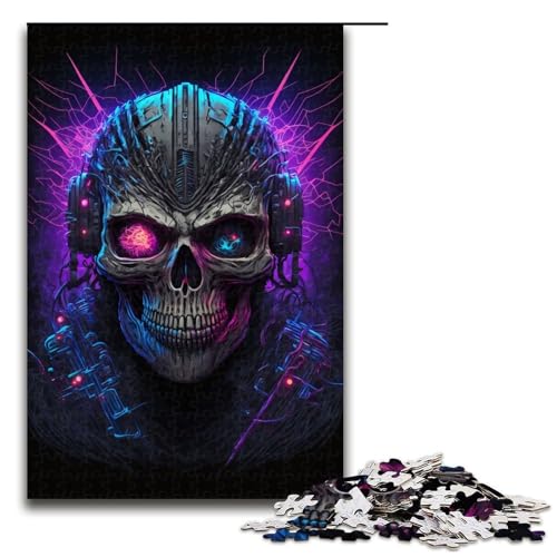 Puzzle für Erwachsene, 1000 Teile, Punk-Totenkopf-Puzzle, Holzpuzzle, Lernspiel, Herausforderungsspielzeug, 1000 Teile Puzzle für Erwachsene, 1000 Teile, Punk-Totenkopf-Puzzle, Holzpuzzle, Lernspiel, Herausforderungsspielzeug, 1000 Teile von mowenbingpeng