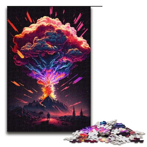 Puzzle für Erwachsene, 1000 Teile, Regenbogen-Explosion, Puzzle, Spiele, Spielzeug, Geschenk, geeignet für die Schreibtischdekoration, 1000 Teile von mowenbingpeng