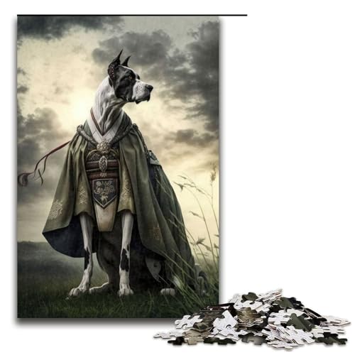 Puzzle für Erwachsene, 1000 Teile, Samurai-Deutsche Dogge, Puzzlespiele, Spielzeug, Geschenk, geeignet als Schreibtischdekoration, 1000 Teile von mowenbingpeng