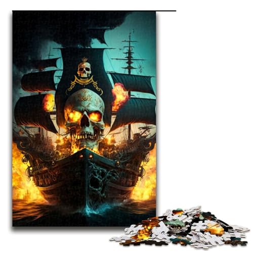 Puzzle für Erwachsene, 1000 Teile, Totenkopf-Piratenschiff-Puzzle, Lernspiele für Zuhause, DIY-Spielzeug, tolles Geschenk für Spiele, 1000 Teile Puzzle für Erwachsene, 1000 Teile, Totenkopf-Piratenschiff-Puzzle, Lernspiele für Zuhause, DIY-Spielzeug, tolles Geschenk für Spiele, 1000 Teile von mowenbingpeng