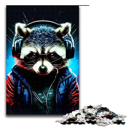 Puzzle für Erwachsene, 1000 Teile, Waschbär-Puzzle, Lernspiele für Zuhause, DIY-Spielzeug, tolles Geschenk für Spiele, 1000 Teile Puzzle für Erwachsene, 1000 Teile, Waschbär-Puzzle, Lernspiele für Zuhause, DIY-Spielzeug, tolles Geschenk für Spiele, 1000 Teile von mowenbingpeng
