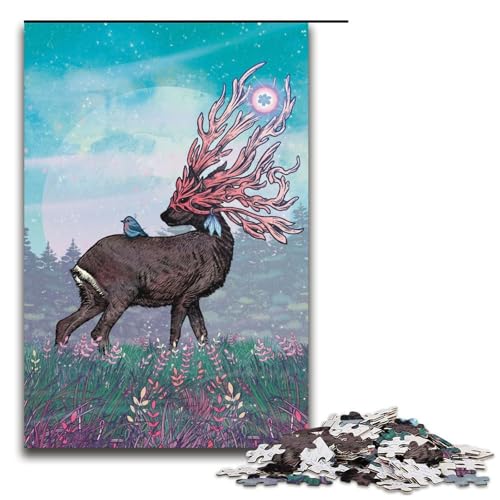 Puzzle für Erwachsene, 1000 Teile, magisches Hirsch-Puzzle, Holzpuzzle, Lernspiel, Herausforderungsspielzeug, 1000 Teile Puzzle für Erwachsene, 1000 Teile, magisches Hirsch-Puzzle, Holzpuzzle, Lernspiel, Herausforderungsspielzeug, 1000 Teile von mowenbingpeng