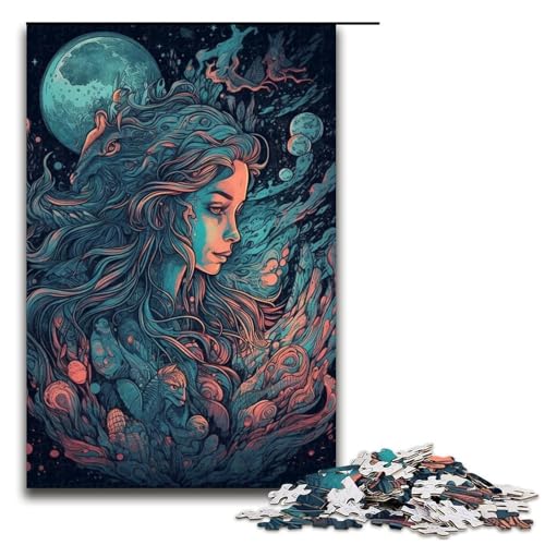 Puzzle für Erwachsene, 1000 Teile, psychedelische Stimmung, Puzzlespiele, Spielzeug, Geschenk, geeignet für die Schreibtischdekoration, 1000 Teile von mowenbingpeng