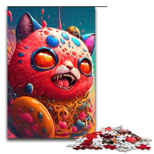 Puzzle für Erwachsene, 1000 Teile, psychedelische rote Katze, Puzzle, Lernspiele für Zuhause, DIY-Spielzeug, tolles Geschenk für Spiele, 1000 Teile Puzzle für Erwachsene, 1000 Teile, psychedelische rote Katze, Puzzle, Lernspiele für Zuhause, DIY-Spielzeug, tolles Geschenk für Spiele, 1000 Teile von mowenbingpeng