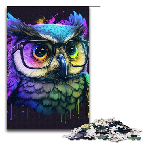 Puzzle für Erwachsene, Eule, Neon, 1000 Teile, Holzpuzzle für Erwachsene und Kinder ab 12 Jahren, 1000 Teile Puzzle für Erwachsene, Eule, Neon, 1000 Teile, Holzpuzzle für Erwachsene und Kinder ab 12 Jahren, 1000 Teile von mowenbingpeng