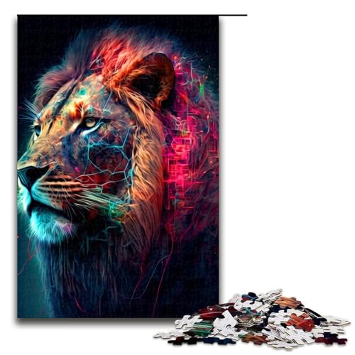 Puzzle für Erwachsene, Löwe, 1000 Teile, Holzpuzzle für Erwachsene und Kinder ab 12 Jahren, 1000 Teile Puzzle für Erwachsene, Löwe, 1000 Teile, Holzpuzzle für Erwachsene und Kinder ab 12 Jahren, 1000 Teile von mowenbingpeng