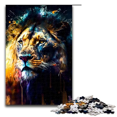 Puzzle für Erwachsene, Löwe, 1000 Teile, Holzpuzzle für Erwachsene und Kinder ab 12 Jahren, 1000 Teile Puzzle für Erwachsene, Löwe, 1000 Teile, Holzpuzzle für Erwachsene und Kinder ab 12 Jahren, 1000 Teile von mowenbingpeng