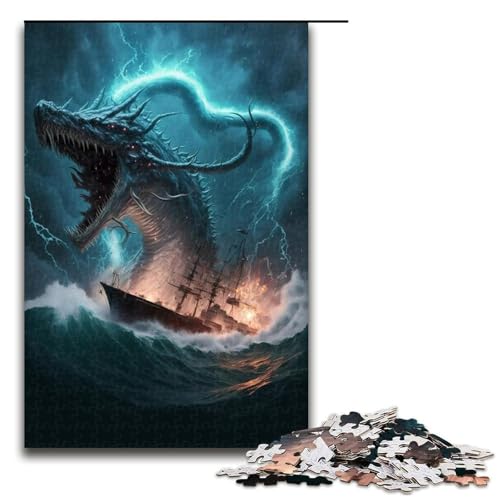 Puzzle für Erwachsene, Monster Invasion, 1000-teiliges Holzpuzzle für Kinder ab 12 Jahren, Heimdekoration, 1000 Teile Puzzle für Erwachsene, Monster Invasion, 1000-teiliges Holzpuzzle für Kinder ab 12 Jahren, Heimdekoration, 1000 Teile von mowenbingpeng