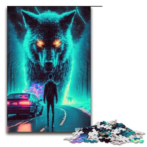 Puzzle für Erwachsene, Mutant Wolf, 1000-teiliges Holzpuzzle für Kinder ab 12 Jahren, Lernspielzeug, 1000 Teile Puzzle für Erwachsene, Mutant Wolf, 1000-teiliges Holzpuzzle für Kinder ab 12 Jahren, Lernspielzeug, 1000 Teile von mowenbingpeng