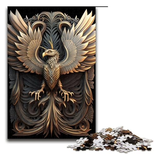 Puzzle für Erwachsene, Mythologie, Phoenix, Art-Deco-Puzzle, 1000 Teile, Holzpuzzle für Kinder ab 12 Jahren, anspruchsvolles Spiel, 1000 Teile Puzzle für Erwachsene, Mythologie, Phoenix, Art-Deco-Puzzle, 1000 Teile, Holzpuzzle für Kinder ab 12 Jahren, anspruchsvolles Spiel, 1000 Teile von mowenbingpeng