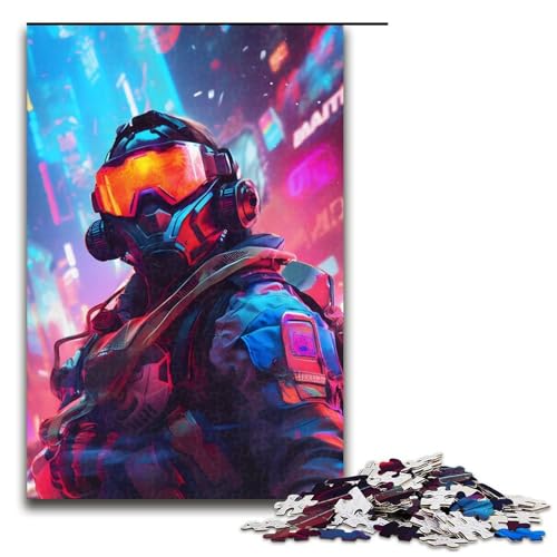 Puzzle für Erwachsene, Neon-Armeesoldat, 1000 Teile, Holzpuzzle für Erwachsene und Kinder ab 12 Jahren, 1000 Teile von mowenbingpeng