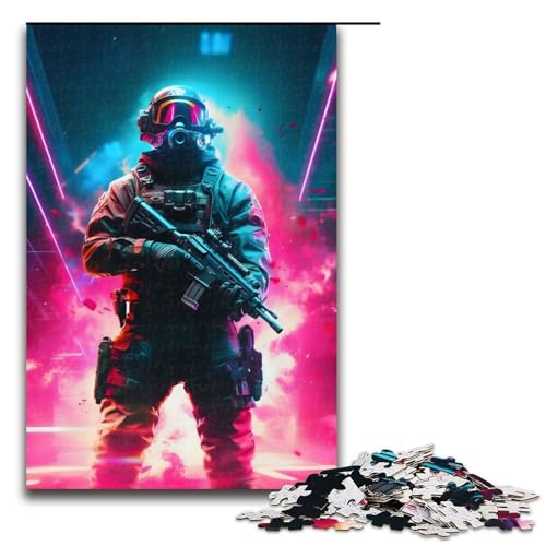 Puzzle für Erwachsene, Neon-Armeesoldat, 1000-teiliges Holzpuzzle für Kinder ab 12 Jahren, Lernspielzeug, 1000 Teile Puzzle für Erwachsene, Neon-Armeesoldat, 1000-teiliges Holzpuzzle für Kinder ab 12 Jahren, Lernspielzeug, 1000 Teile von mowenbingpeng