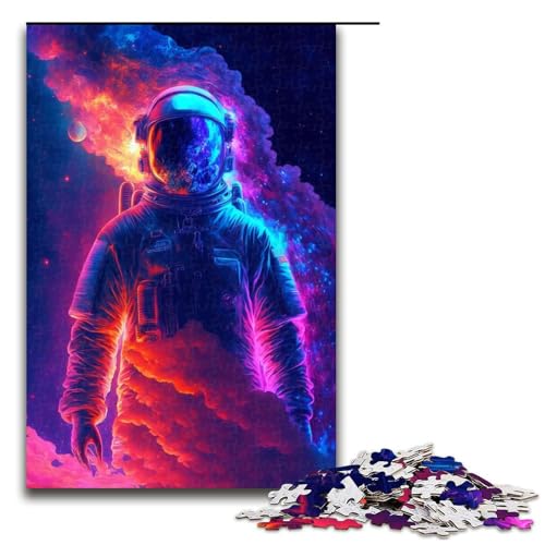 Puzzle für Erwachsene, Neon-Astronaut, 1000-teiliges Holzpuzzle für Kinder ab 12 Jahren, Lernspielzeug, 1000 Teile Puzzle für Erwachsene, Neon-Astronaut, 1000-teiliges Holzpuzzle für Kinder ab 12 Jahren, Lernspielzeug, 1000 Teile von mowenbingpeng