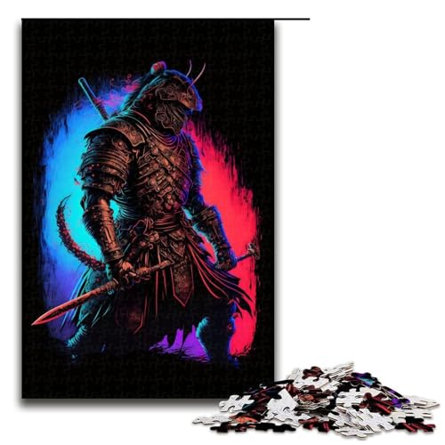 Puzzle für Erwachsene, Neon-Samurai, 1000 Teile, Holzpuzzle für Erwachsene und Kinder ab 12 Jahren, Lernspielzeug, 1000 Teile von mowenbingpeng