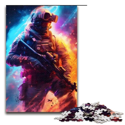 Puzzle für Erwachsene, Neon-Soldat, 1000 Teile, Holzpuzzle für Kinder ab 12 Jahren, anspruchsvolles Spiel, 1000 Teile Puzzle für Erwachsene, Neon-Soldat, 1000 Teile, Holzpuzzle für Kinder ab 12 Jahren, anspruchsvolles Spiel, 1000 Teile von mowenbingpeng