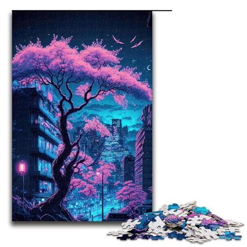 Puzzle für Erwachsene, Neonlandschaft, 1000 Teile, Holzpuzzle für Kinder ab 12 Jahren, anspruchsvolles Spiel, 1000 Teile Puzzle für Erwachsene, Neonlandschaft, 1000 Teile, Holzpuzzle für Kinder ab 12 Jahren, anspruchsvolles Spiel, 1000 Teile von mowenbingpeng