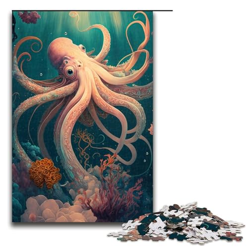 Puzzle für Erwachsene, Oktopus, 1000 Teile, Holzpuzzle für Erwachsene und Kinder ab 12 Jahren, 1000 Teile Puzzle für Erwachsene, Oktopus, 1000 Teile, Holzpuzzle für Erwachsene und Kinder ab 12 Jahren, 1000 Teile von mowenbingpeng