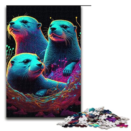 Puzzle für Erwachsene, Otter Neon, 1000 Teile, Holzpuzzle für Erwachsene und Kinder ab 12 Jahren, Lernspielzeug, 1000 Teile Puzzle für Erwachsene, Otter Neon, 1000 Teile, Holzpuzzle für Erwachsene und Kinder ab 12 Jahren, Lernspielzeug, 1000 Teile von mowenbingpeng