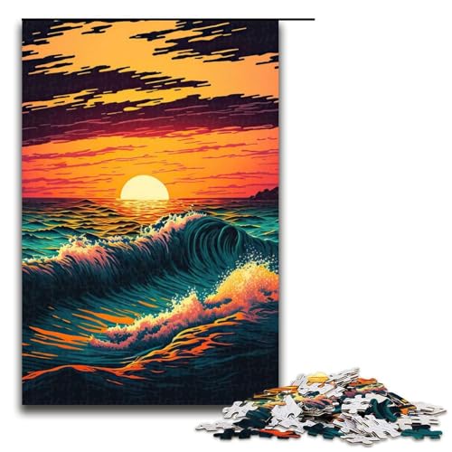 Puzzle für Erwachsene, Ozeanwellen, 1000 Teile, Holzpuzzle für Kinder ab 12 Jahren, anspruchsvolles Spiel, 1000 Teile Puzzle für Erwachsene, Ozeanwellen, 1000 Teile, Holzpuzzle für Kinder ab 12 Jahren, anspruchsvolles Spiel, 1000 Teile von mowenbingpeng