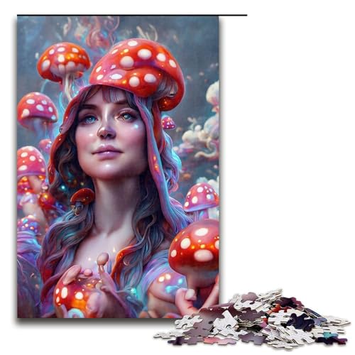 Puzzle für Erwachsene, Pilzmädchen, 1000 Teile, Holzpuzzle für Erwachsene und Kinder ab 12 Jahren, Lernspielzeug, 1000 Teile Puzzle für Erwachsene, Pilzmädchen, 1000 Teile, Holzpuzzle für Erwachsene und Kinder ab 12 Jahren, Lernspielzeug, 1000 Teile von mowenbingpeng