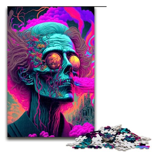 Puzzle für Erwachsene, Psychedelic Brain, 1000-teiliges Holzpuzzle für Kinder ab 12 Jahren, Lernspielzeug, 1000 Teile Puzzle für Erwachsene, Psychedelic Brain, 1000-teiliges Holzpuzzle für Kinder ab 12 Jahren, Lernspielzeug, 1000 Teile von mowenbingpeng