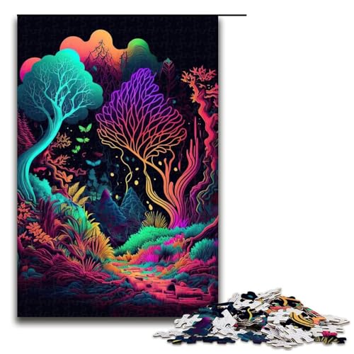 Puzzle für Erwachsene, Psychedelische Natur, 1000-teiliges Holzpuzzle für Kinder ab 12 Jahren, Heimdekoration, 1000 PCS Puzzle für Erwachsene, Psychedelische Natur, 1000-teiliges Holzpuzzle für Kinder ab 12 Jahren, Heimdekoration, 1000 PCS von mowenbingpeng