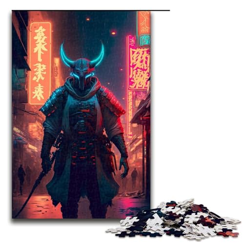 Puzzle für Erwachsene, Samurai Neon, 1000 Teile, Holzpuzzle für Erwachsene und Kinder ab 12 Jahren, 1000 Teile Puzzle für Erwachsene, Samurai Neon, 1000 Teile, Holzpuzzle für Erwachsene und Kinder ab 12 Jahren, 1000 Teile von mowenbingpeng