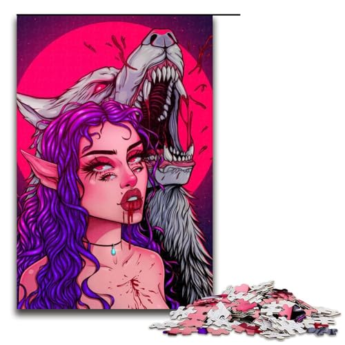 Puzzle für Erwachsene, Shewolf, 1000-teiliges Holzpuzzle für Kinder ab 12 Jahren, Heimdekoration, 1000 Teile Puzzle für Erwachsene, Shewolf, 1000-teiliges Holzpuzzle für Kinder ab 12 Jahren, Heimdekoration, 1000 Teile von mowenbingpeng
