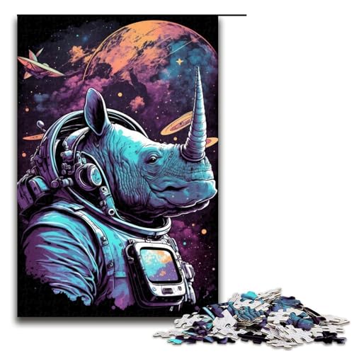 Puzzle für Erwachsene, fantastisches Nashorn, 1000-teiliges Holzpuzzle für Kinder ab 12 Jahren, Lernspielzeug, 1000 Teile Puzzle für Erwachsene, fantastisches Nashorn, 1000-teiliges Holzpuzzle für Kinder ab 12 Jahren, Lernspielzeug, 1000 Teile von mowenbingpeng