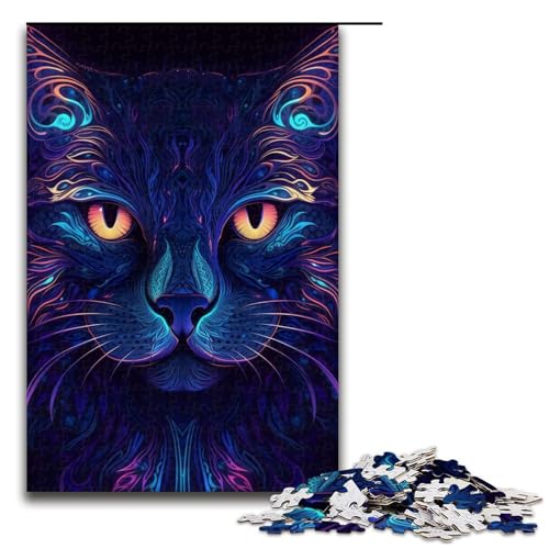 Puzzle für Erwachsene, geheimnisvolle Katze, 1000 Teile, Holzpuzzle für Kinder ab 12 Jahren, Lernspielzeug, 1000 Teile Puzzle für Erwachsene, geheimnisvolle Katze, 1000 Teile, Holzpuzzle für Kinder ab 12 Jahren, Lernspielzeug, 1000 Teile von mowenbingpeng