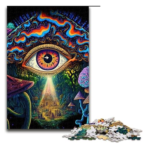 Puzzle für Erwachsene, psychedelisch, 1000 Teile, Holzpuzzle für Erwachsene und Kinder ab 12 Jahren, Lernspielzeug, 1000 Teile Puzzle für Erwachsene, psychedelisch, 1000 Teile, Holzpuzzle für Erwachsene und Kinder ab 12 Jahren, Lernspielzeug, 1000 Teile von mowenbingpeng