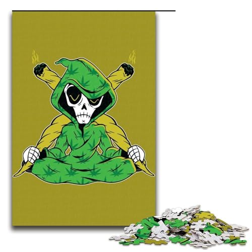 Puzzle für Erwachsene, sitzender Grim Reefer, 1000 Teile, Holzpuzzle für Erwachsene und Kinder ab 12 Jahren, Lernspielzeug, 1000 Teile von mowenbingpeng