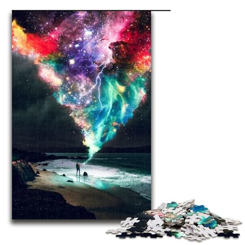 Puzzle für Erwachsene „Colors in The Sky“ 1000 Teile Holzpuzzle für Erwachsene und Kinder ab 12 Jahren Lernspielzeug 1000 Teile (75 x 50 cm) von mowenbingpeng