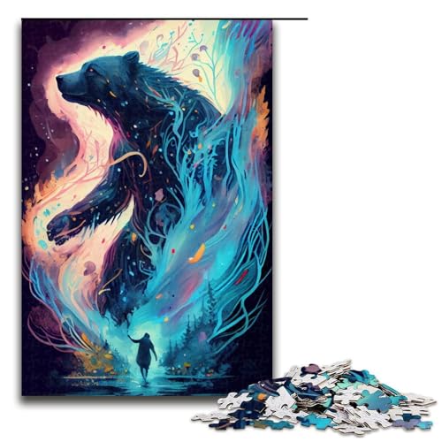 Puzzle für Erwachsene „Magischer Bär“, 1000 Teile, Holzpuzzle für Erwachsene und Kinder ab 12 Jahren, 1000 Teile Puzzle für Erwachsene „Magischer Bär“, 1000 Teile, Holzpuzzle für Erwachsene und Kinder ab 12 Jahren, 1000 Teile von mowenbingpeng