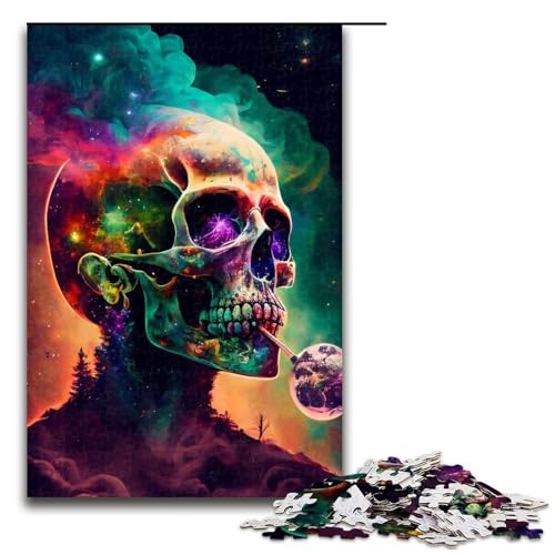 Puzzle für Erwachsene „Psycho Skull“, 1000 Teile, Holzpuzzle für Erwachsene und Kinder ab 12 Jahren, Lernspielzeug, 1000 Teile Puzzle für Erwachsene „Psycho Skull“, 1000 Teile, Holzpuzzle für Erwachsene und Kinder ab 12 Jahren, Lernspielzeug, 1000 Teile von mowenbingpeng