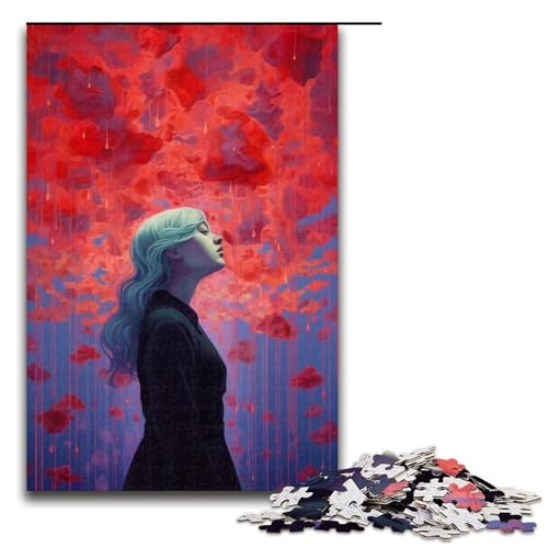 Puzzle für Erwachsene „Rosenregen“ 1000 Teile Holzpuzzle für Kinder ab 12 Jahren, anspruchsvolles Spiel, 1000 Teile Puzzle für Erwachsene „Rosenregen“ 1000 Teile Holzpuzzle für Kinder ab 12 Jahren, anspruchsvolles Spiel, 1000 Teile von mowenbingpeng