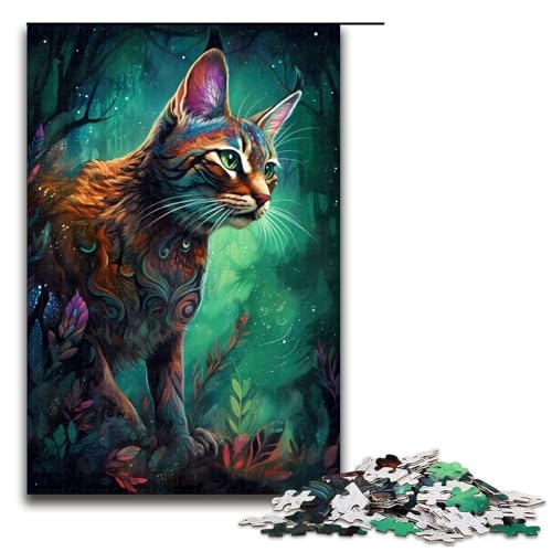 Puzzle für Erwachsene „Savannah Cat Sorcery“, 1000 Teile, Holzpuzzle für Erwachsene und Kinder ab 12 Jahren, Lernspielzeug, 1000 Teile Puzzle für Erwachsene „Savannah Cat Sorcery“, 1000 Teile, Holzpuzzle für Erwachsene und Kinder ab 12 Jahren, Lernspielzeug, 1000 Teile von mowenbingpeng
