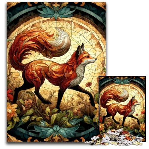 Puzzle für Erwachsene 1000 Teile „Majestät des Rotfuchses“ unmögliche Puzzles für Erwachsene und Teenager Spieleabend mit der Familie anspruchsvolle Geschenkidee 1000 Teile (75 x 50 cm) von mowenbingpeng