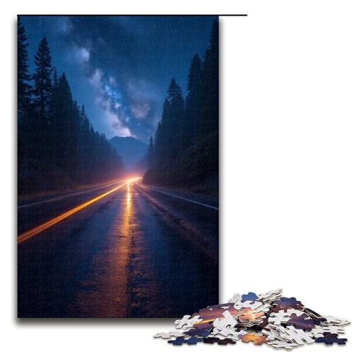 Puzzle für Erwachsene 1000 Teile Autobahnlandschaft Holzpuzzle 1000 Teile (75 x 50 cm) von mowenbingpeng