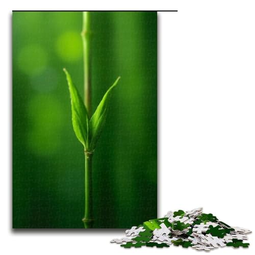 Puzzle für Erwachsene 1000 Teile Bambus-Tautropfen-Puzzle Holzpuzzle Lernspiel Herausforderungsspielzeug 1000 Teile (75 x 50 cm) von mowenbingpeng