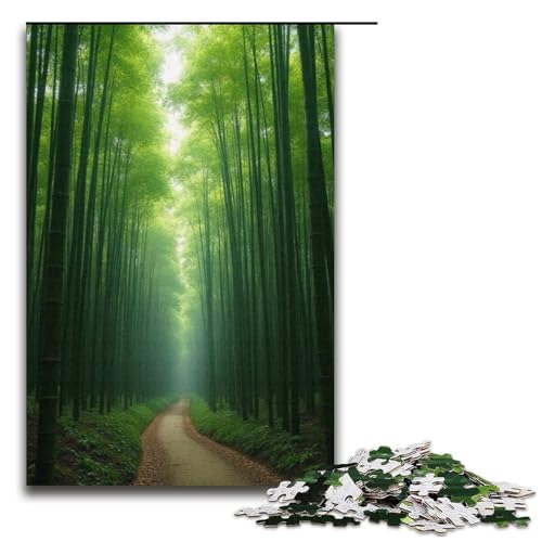 Puzzle für Erwachsene 1000 Teile Bambuswald Heimdekoration Puzzlespielzeug Geschenk für die ganze Familie 1000 Teile (38 x 26 cm) von mowenbingpeng