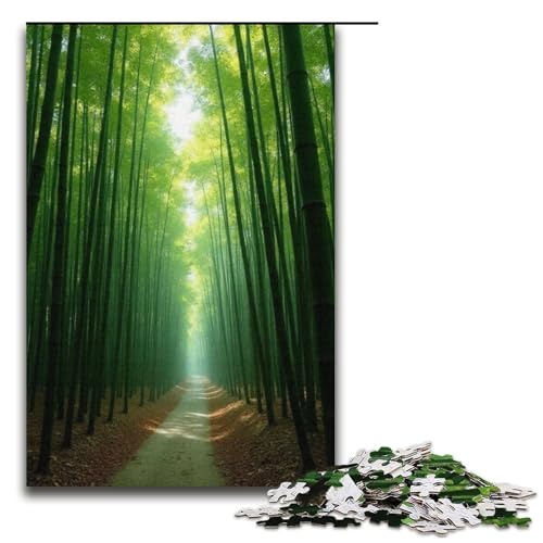 Puzzle für Erwachsene 1000 Teile Bambuswald-Puzzle Holzpuzzle Lernspiel Herausforderungsspielzeug 1000 Teile (38 x 26 cm) von mowenbingpeng