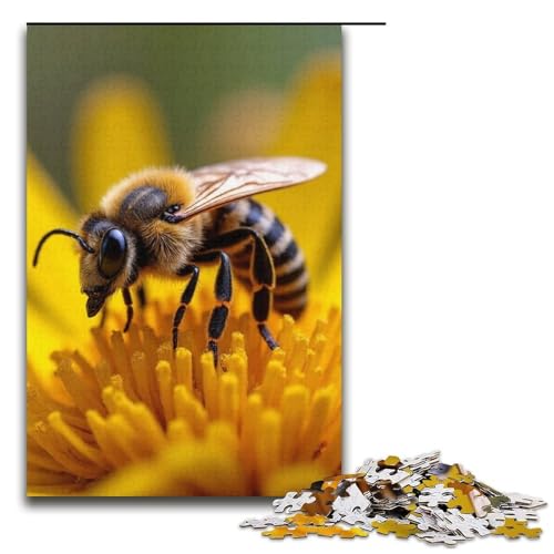 Puzzle für Erwachsene 1000 Teile Bienen-Puzzle Spiele Spielzeug Geschenk geeignet für die Schreibtischdekoration 1000 Teile (38 x 26 cm) von mowenbingpeng