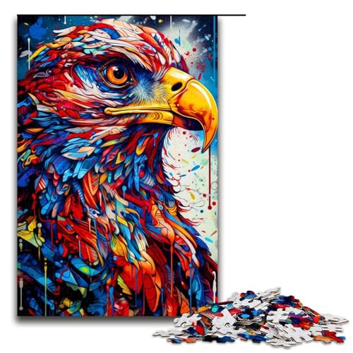 Puzzle für Erwachsene 1000 Teile Bunte Adler-Puzzles Spiele Spielzeug Geschenk geeignet für die Schreibtischdekoration 1000 Teile (75 x 50 cm) von mowenbingpeng