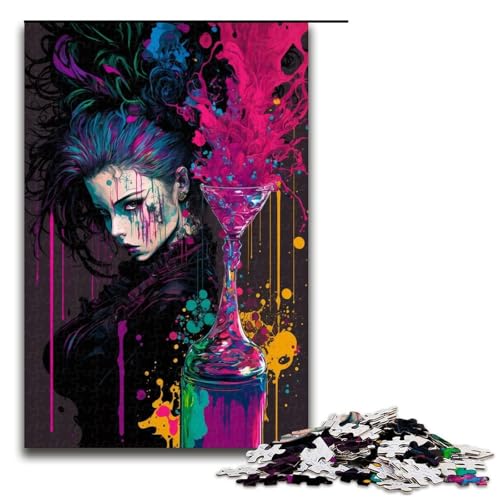 Puzzle für Erwachsene 1000 Teile Bunte Frau Puzzle Spiele Spielzeug Geschenk geeignet für die Schreibtischdekoration 1000 Teile (75 x 50 cm) von mowenbingpeng