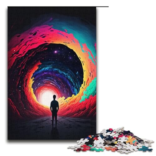 Puzzle für Erwachsene 1000 Teile Bunte Straßenfamilien-Papierpuzzles Lernspiel Herausforderungsspielzeug 1000 Teile (38 x 26 cm) von mowenbingpeng