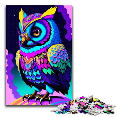 Puzzle für Erwachsene 1000 Teile Bunte Tiere Holzpuzzle für Kinder Lernspiel 1000 Teile (75 x 50 cm) von mowenbingpeng