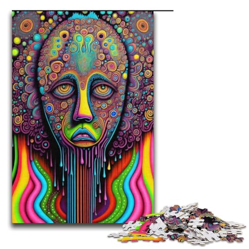 Puzzle für Erwachsene 1000 Teile Bunte Tiere Papierpuzzle Lernspiel Herausforderungsspielzeug 1000 Teile (38 x 26 cm) von mowenbingpeng