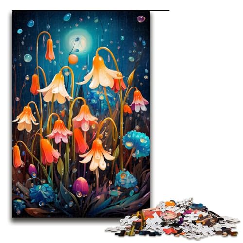 Puzzle für Erwachsene 1000 Teile Bunte psychedelische Schneeglöckchen Familien-Holzpuzzle Lernspiel Herausforderungsspielzeug 1000 Teile (75 x 50 cm) von mowenbingpeng