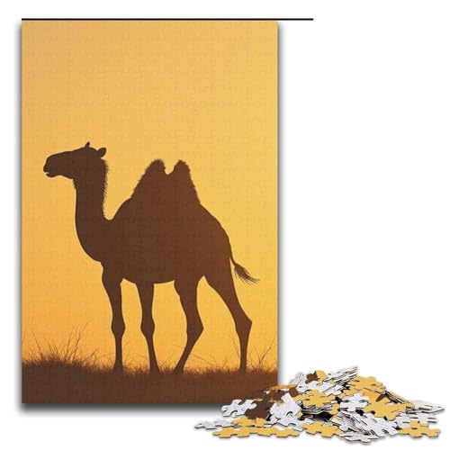 Puzzle für Erwachsene 1000 Teile Camel Shadow Puzzlespiele Spielzeug Geschenk geeignet für die Schreibtischdekoration 1000 Teile (38 x 26 cm) von mowenbingpeng